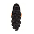 A mannequin head with long, wavy black hair is displayed. The hair is styled in smooth, defined waves that cascade down the back, showcasing a glossy and voluminous texture.